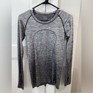 Gray Gradient Lululemon Long Sleeve Active Shirt